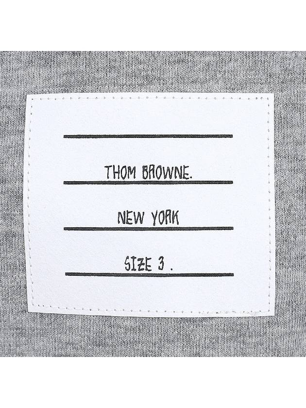 4-Bar Striped Cotton Long Sleeve T-Shirt Light Grey - THOM BROWNE - BALAAN 8