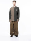 Men s M243MT04KA Circular Reverse Wool Half Neck Sweatshirt Khaki Beige - CHANCE'S NOI - BALAAN 9