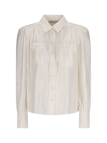 SILK JACQUARD BLOUSE WITH POCKETS - ALESSANDRA RICH - BALAAN 1