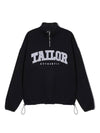 Envy Half Zip-Up Oversized Fit Sweatshirt Black - TAILOR STUDIO - BALAAN 2