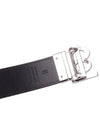 Reversible Monogram Leather Belt Navy - BURBERRY - BALAAN 4