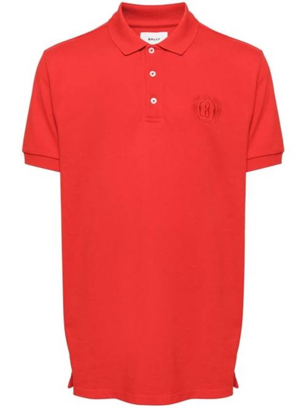 Sweatshirt MJE03ICO228 U385 Logo Embroidered Polo Short Sleeve - BALLY - BALAAN 1