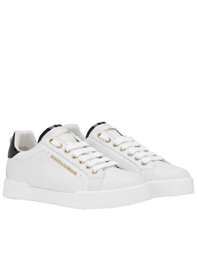 Women's Calfskin Nappa Portofino Sneakers White - DOLCE&GABBANA - BALAAN 3