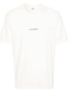 24/1 Jersey Garment Dyed Logo Short Sleeve T-Shirt White - CP COMPANY - BALAAN 2