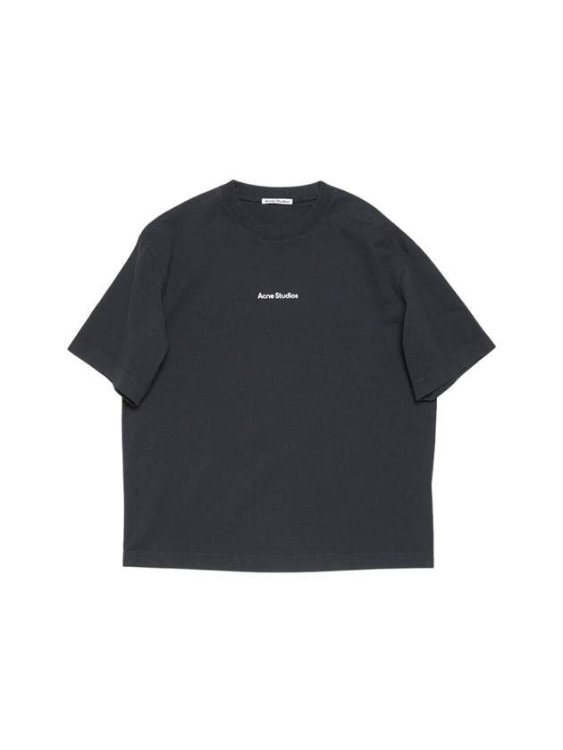 Stamp Logo Cotton Short Sleeve T-Shirt Black - ACNE STUDIOS - BALAAN 2