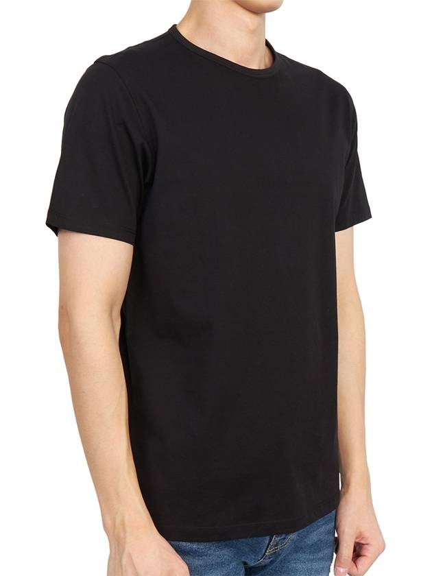 Precise Luxe Cotton Jersey Short Sleeve T-Shirt Black - THEORY - BALAAN 4