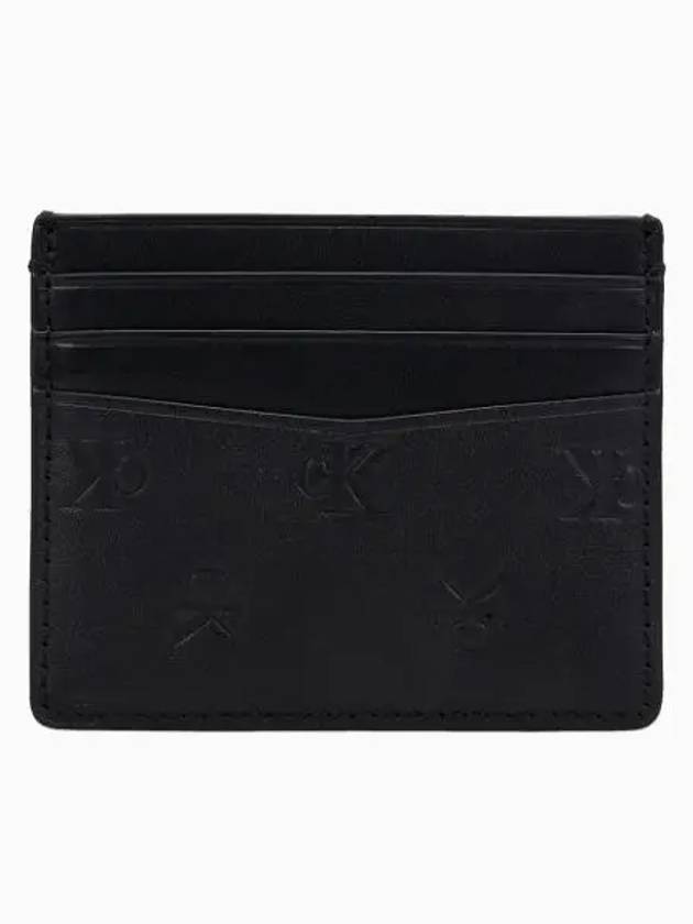 JEANS Men s Black AOP Emboss Logo Card Case HP2215 UB1 - CALVIN KLEIN - BALAAN 1