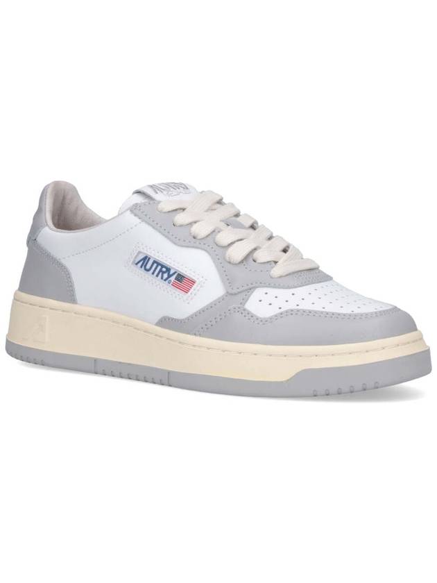 Medalist Leather Low Top Sneakers Grey White - AUTRY - BALAAN 3