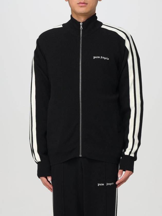 Palm Angels Wool Cashmere Track Jacket Black - PALM ANGELS - BALAAN 2