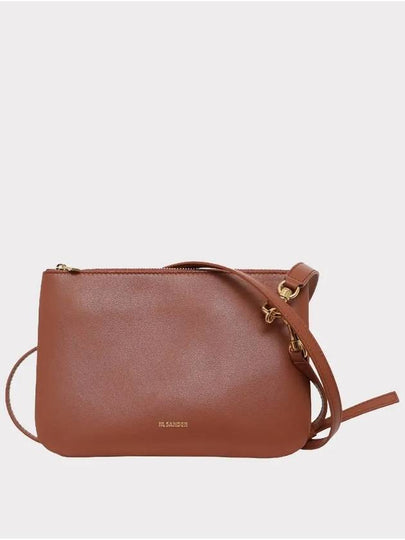 Logo Print Calf Leather Shoulder Bag Brown - JIL SANDER - BALAAN 2