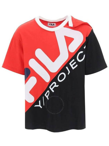 Y/Project Fila Clip Shoulder Cotton T-Shirt, Size X-Small - Y/PROJECT - BALAAN 1