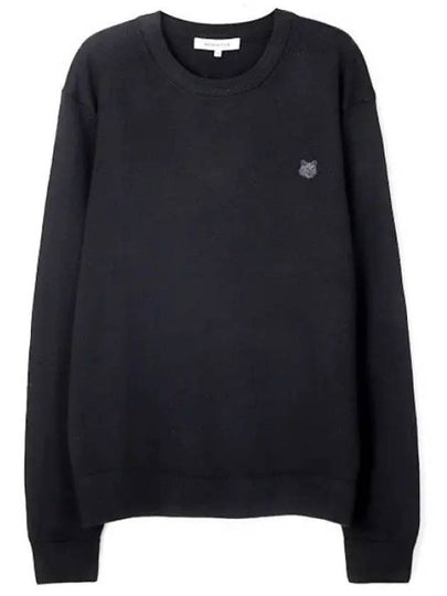 Fox Head Patch Regular Knit Top Black - MAISON KITSUNE - BALAAN 2