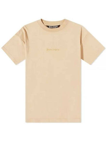 Reverse Logo T-Shirt Beige PMAA001S23JER0046161 - PALM ANGELS - BALAAN 1