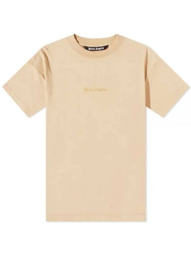 Reverse Logo T-Shirt Beige PMAA001S23JER0046161 - PALM ANGELS - BALAAN 1