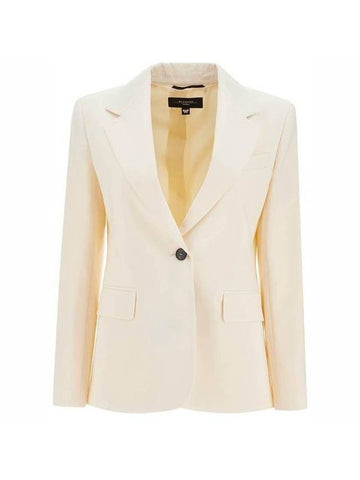 Single Breasted Blazer Jacket Cream - WEEKEND MAX MARA - BALAAN 1