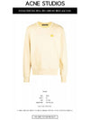 Face Logo Patch Cotton Sweatshirt Yellow - ACNE STUDIOS - BALAAN 3