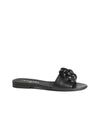 Women's Camellia Lambskin Mule Black - CHANEL - BALAAN 1