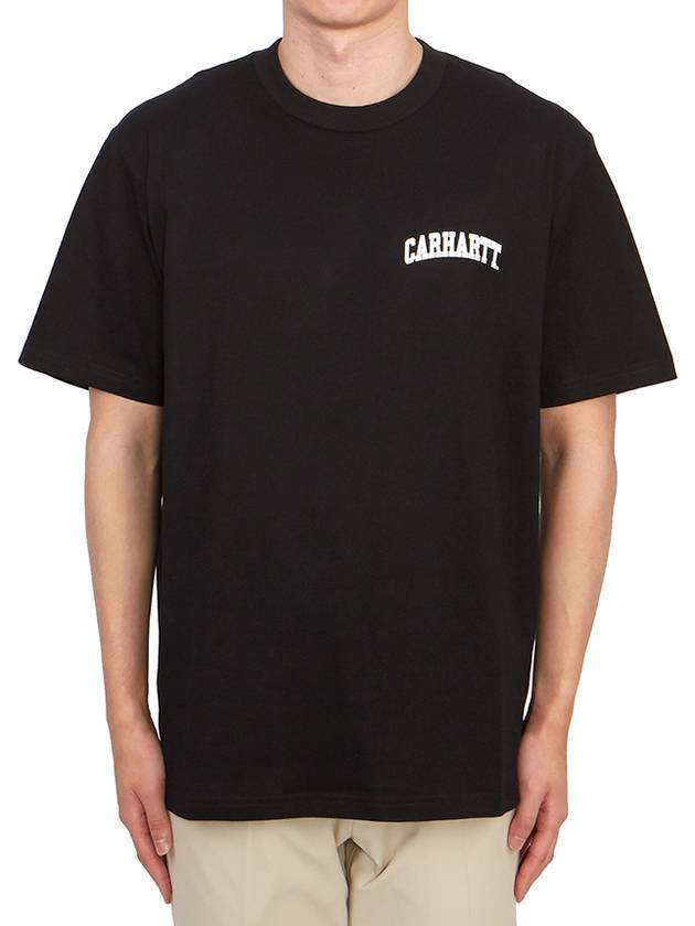 University Script Short Sleeve T-Shirt Black - CARHARTT WIP - BALAAN 2