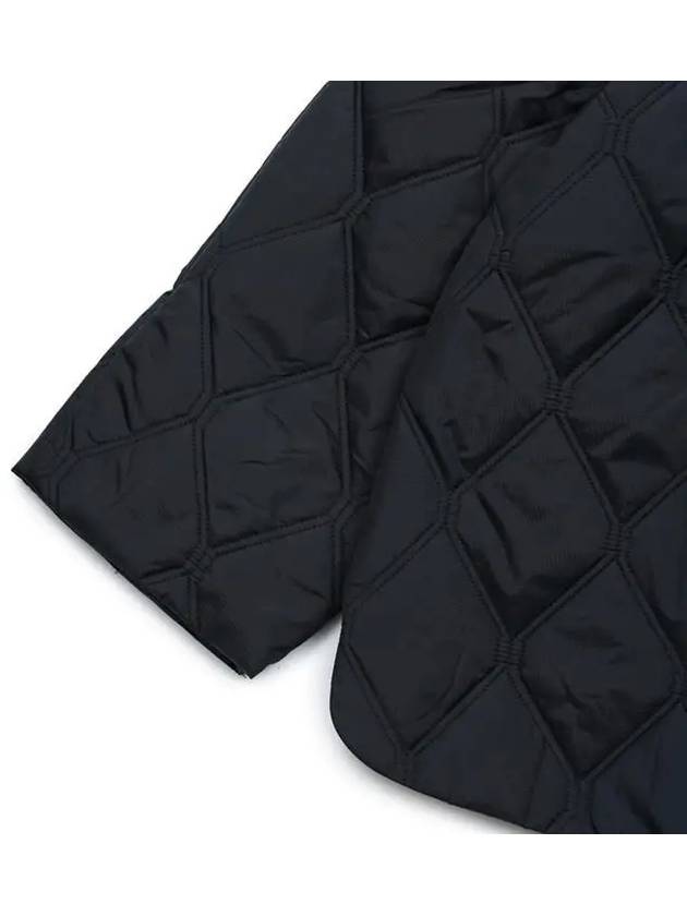 Ripstop Quilt Zip Up Jacket Black - GANNI - BALAAN 6