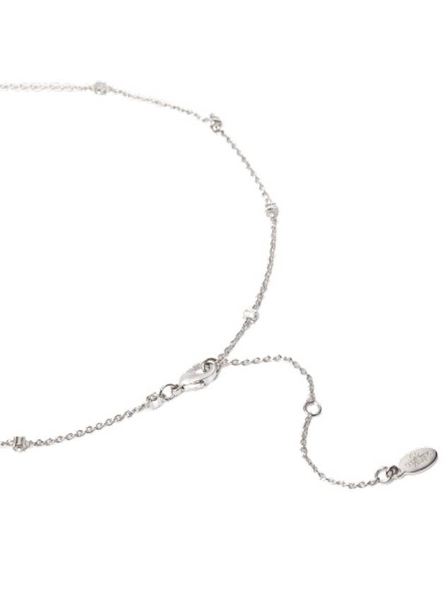 V Logo Signature Necklace Silver - VALENTINO - BALAAN 5