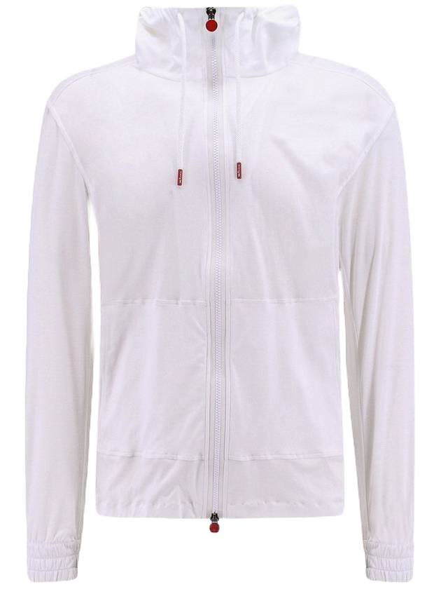 Men's Umbi Cotton Zip Up Hoodie White - KITON - BALAAN 1