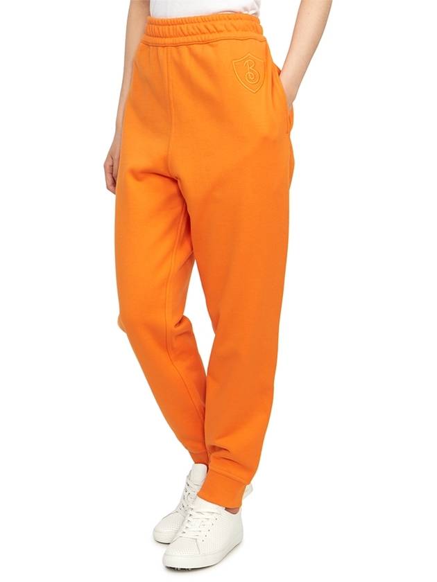 Logo Patch Cotton Track Pants Orange - BURBERRY - BALAAN 6