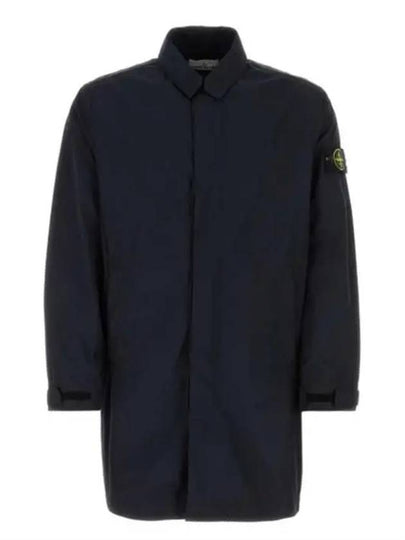 Micro Twill Compass Badge Trench Coat Navy - STONE ISLAND - BALAAN 2