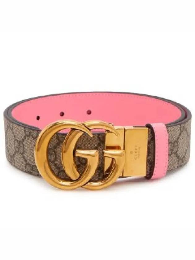 GG Marmont Reversible Leather Belt Beige Pink - GUCCI - BALAAN 2