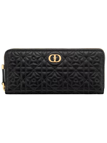 Miss Caro Voyageur Slim Long Wallet Black - DIOR - BALAAN 1