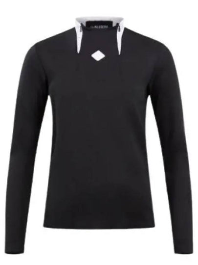 Golf Twinny Zip Mid Layer Long Sleeve T-Shirt Black - J.LINDEBERG - BALAAN 2