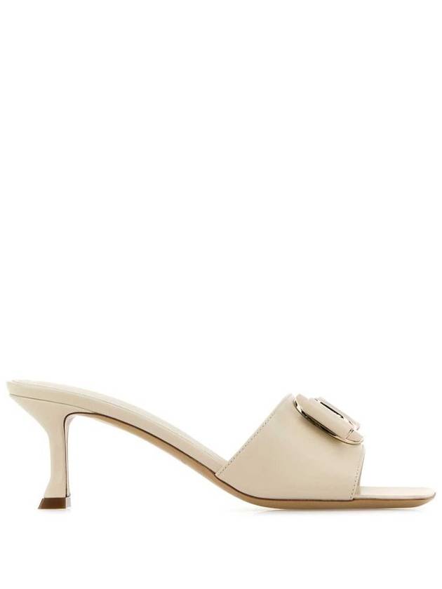 New Vara Plate Mule White - SALVATORE FERRAGAMO - BALAAN 2