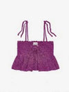 Crochet Velvet Peplum Sleeveless Purple - GANNI - BALAAN 2