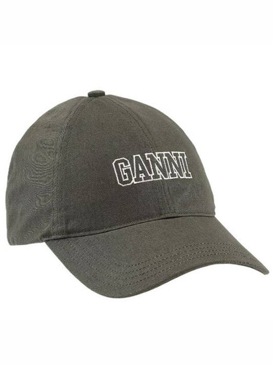 Embroid Logo Ball Cap Green - GANNI - BALAAN 2