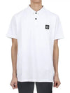 Pique Stretch Cotton Short Sleeve Polo Shirt White - STONE ISLAND - BALAAN 2