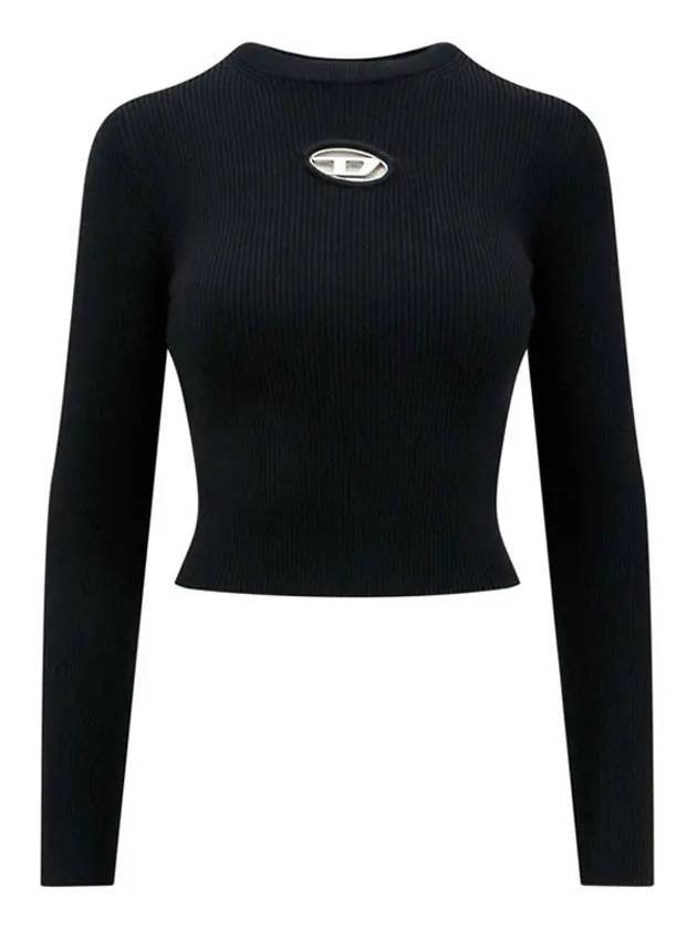 M Valary Ribbed Long Sleeve Knit Top Black - DIESEL - BALAAN 1