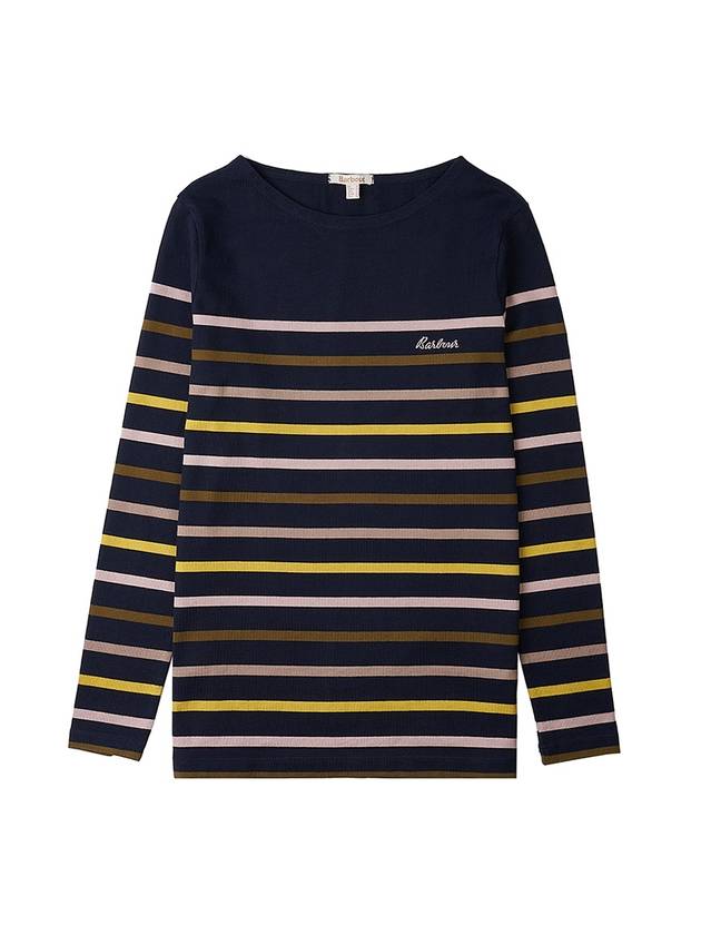 Logo Stripe Long Sleeve T-Shirt Navy - BARBOUR - BALAAN 2