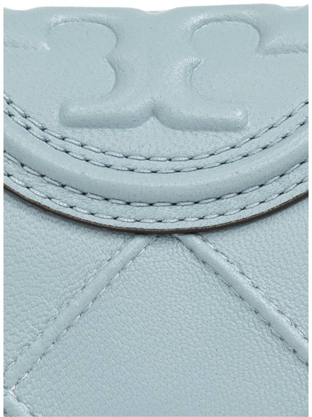 Tory Burch Leather Wallet Fleming, Women's, Light Blue - TORY BURCH - BALAAN 5