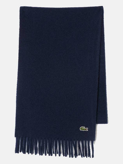 Felt Wool Cashmere Scarf Navy - LACOSTE - BALAAN 2