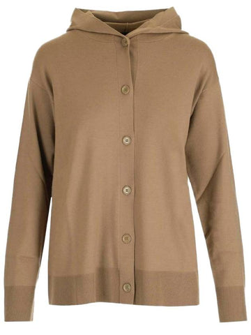 Pordoi Wool Cardigan Camel - MAX MARA - BALAAN 1