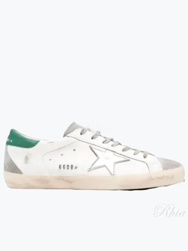 Superstar Green Heel Tab Leather Sneakers White - GOLDEN GOOSE - BALAAN 2