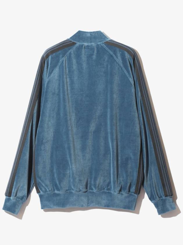 Velvet Track Jacket Smoke Blue - NEEDLES - BALAAN 3