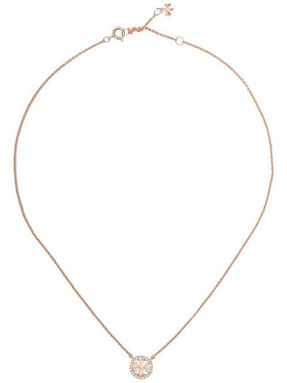 Miller Pave Logo Delicate Necklace Rose - TORY BURCH - BALAAN 2