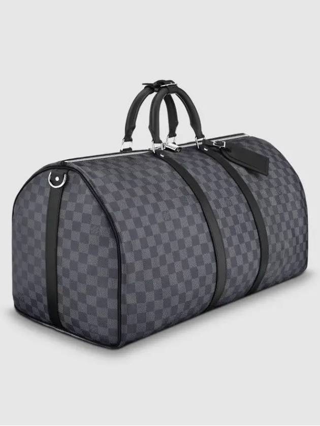 Keepall 45 Bandouliere Monogram Eclipse Duffel Bag Grey - LOUIS VUITTON - BALAAN 3