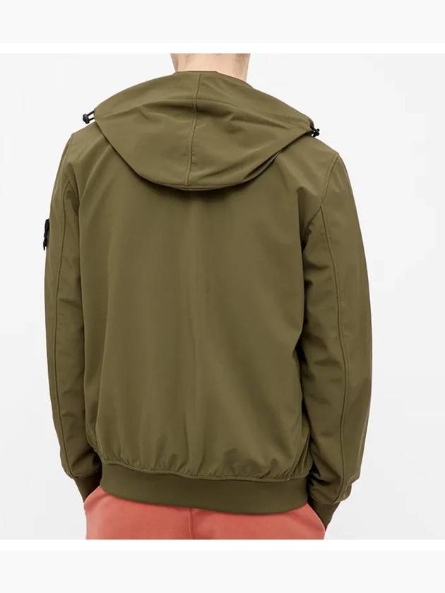 Men's Light Soft Shell R Hooded Jacket Khaki - STONE ISLAND - BALAAN 4