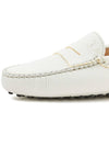 Women's Gommino Leather Driving Shoes White - TOD'S - BALAAN 9