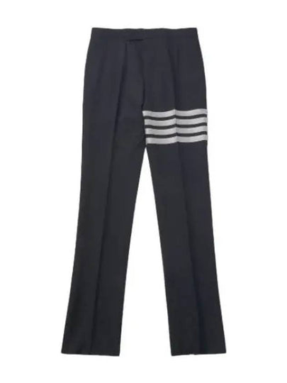 Diagonal Plain Weave Classic Wool Slacks Navy - THOM BROWNE - BALAAN 2