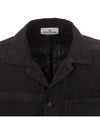 Compass Badge Linen Blend Shirt Jacket Black - STONE ISLAND - BALAAN 4