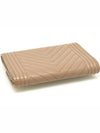 Chanel A80603 Beige Caviar Chevron Gold Plated Boy Flap Card Wallet 24th - CHANEL - BALAAN 5