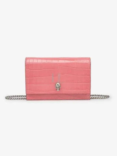 Skull Crocodile Chain Shoulder Bag Pink - ALEXANDER MCQUEEN - BALAAN 2