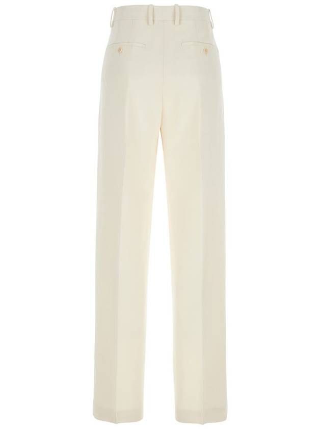 'Admiral' White Pants With Belt Loops In Tech Fabric Woman - THEORY - BALAAN 2